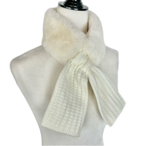 Pale cream faux-fur neck warmer